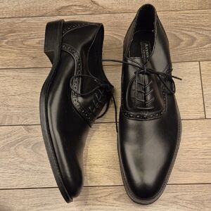 ASTON GREY Collection Drake Black Leather Sz 10.5 Mens Oxford Dress Shoes